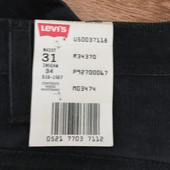 VINTAGE Levi’s 519 Gray Corduroy Pants | 31 x 34 - Picture 5 of 6